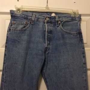 Levi’s 501 button fly jeans.